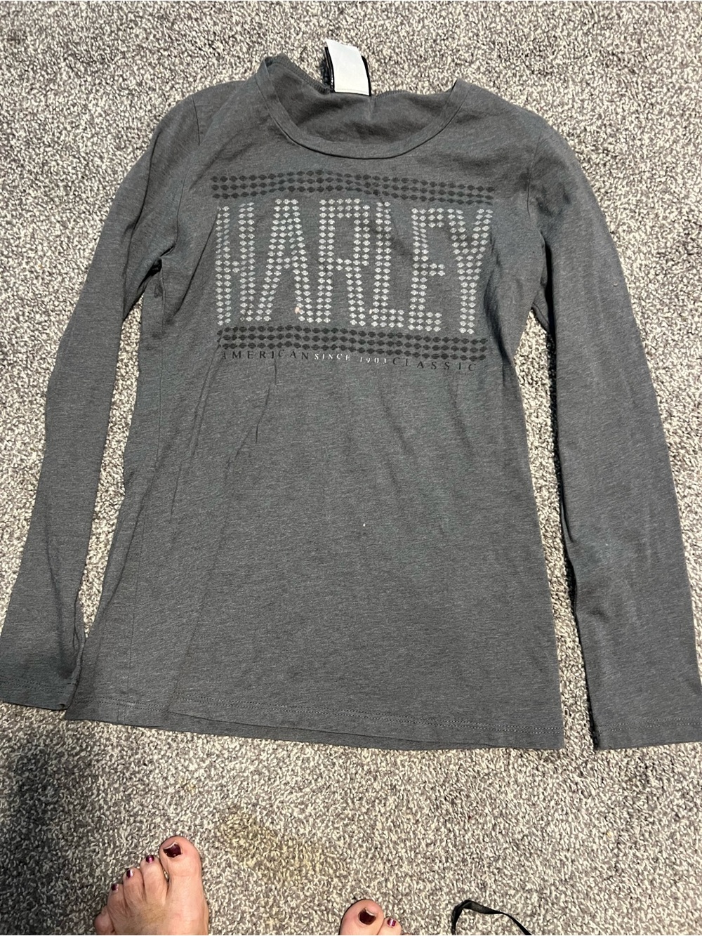 Harley-Davidson Dark Gray Long Sleeve Women's Tee